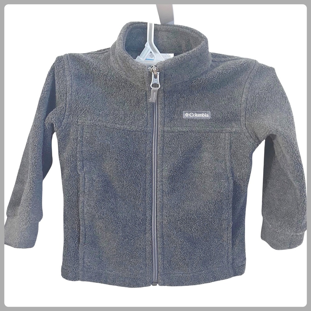 Columbia Kids Fleece Jacket Full Zip Gray 2T Boys‎ Girls Unisex Outdoor Warm